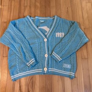 Taylor Swift 1989 Blue Chunky Knit Cardigan Sweater M / L